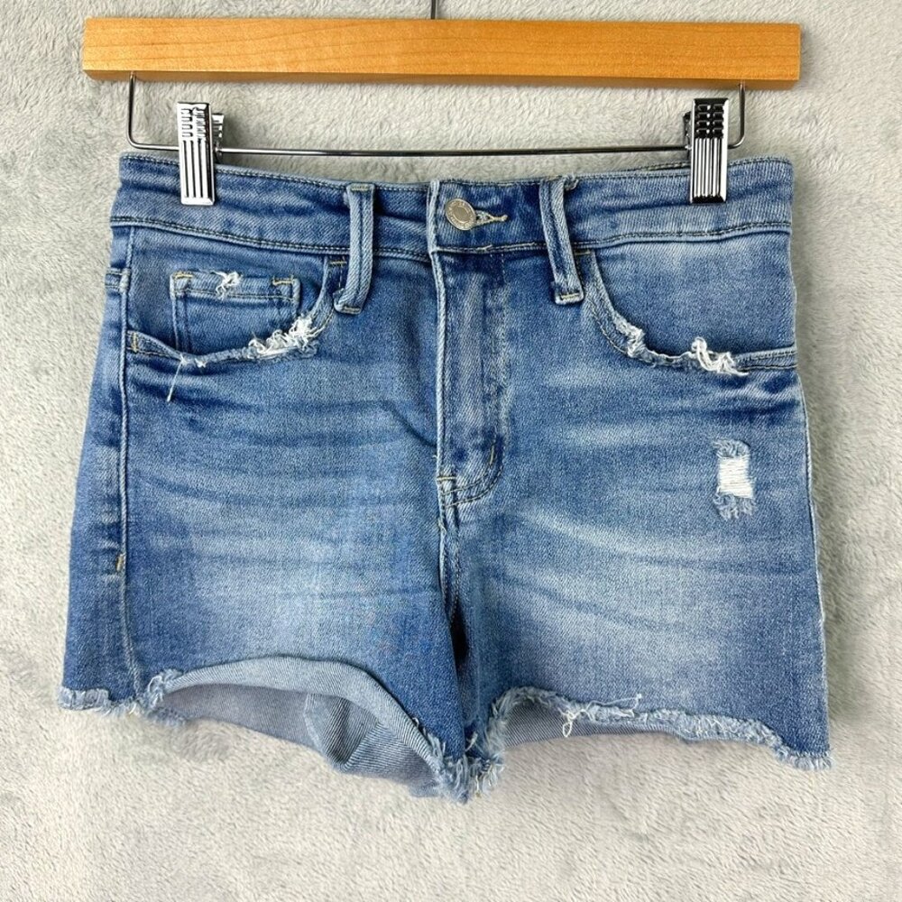 vervet jeans shorts womens distressed denim size S